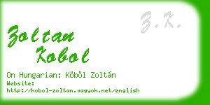 zoltan kobol business card